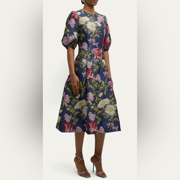 RICKIE FREEMAN FOR TERI JON
Puff-Sleeve Floral Jacquard Midi Dress 4 - Picture 3 of 9